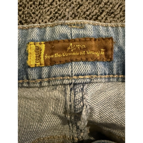 Wrangler Aura Jeans Womens Relaxed Straight Leg Light Blue Size 4R - Picture 3 of 6
